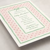 "Polka Dot Frame" - Baby Shower Invitations in Strawberry by Erin German - Detail