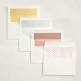 "Polka Dot Frame" - Baby Shower Invitations in Strawberry by Erin German - Envelope Liner Options