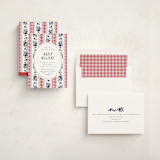 "Pattern Mix" - Baby Shower Invitations in Tomato by Emily Sabol Goss - Assembled