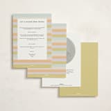 "Striped" - Baby Shower Invitations in Wildflower by Pixel and Hank - Back of Card Options