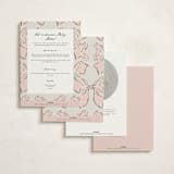 "Antique Rattle" - Baby Shower Invitations in Rose by Gwen Bedat - Back of Card Options
