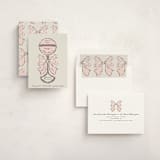 "Antique Rattle" - Baby Shower Invitations in Rose by Gwen Bedat - Assembled