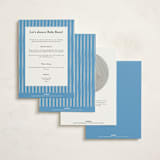 "Sweet Swan" - Baby Shower Invitations in Bluebell by Pati Cascino - Back of Card Options