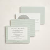 "Bring diapers" - Baby Shower Invitations in Mint by Lea Delaveris - Back of Card Options