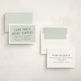 "Bring diapers" - Baby Shower Invitations in Mint by Lea Delaveris - Assembled