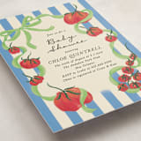 "Petit Pomodoro" - Baby Shower Invitations in Lime by Jackie Crawford - Detail