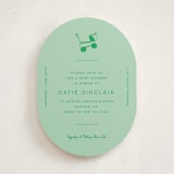 "Vintage Classic" - Baby Shower Invitations in Mint by Jen Ramsey - Front