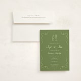 "Doodle Sip and See" - Baby Shower Invitations in Moss by Stephanie Heinrich Godbout - With Envelope