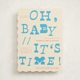 "Oh Baby It's Time" - Baby Shower Invitations in Blueberry by Kartika Paramita - Front
