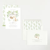 "Baby sloth" - Baby Shower Invitations in Fern by Jennifer Wick - Assembled