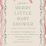 "Ribbon Stripe Holiday" - Baby Shower Invitations in Eggnog by Chris Griffith - Detail