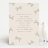 "Wrapped Up" - Baby Shower Invitations in Pistachio by Olivia Kanaley Inman - Front