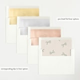 "Wrapped Up" - Baby Shower Invitations in Pistachio by Olivia Kanaley Inman - Envelope Liner Options
