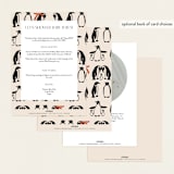"Penguin Print" - Baby Shower Invitations in Scarlet by Lauren Jinhee - Back of Card Options