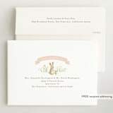 "Springtime Bunnies" - Baby Shower Invitations in Blush by Jennifer Wick - FREE Recipient Addressing