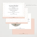 "Rites of spring" - Baby Shower Invitations in Strawberry Ice by Jennifer Wick - Back of Card Options
