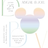 "Disney Ombre Mickey Mouse" - Baby Shower Invitations in Rainbow by Beth Schneider - Detail