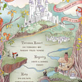"Sleeping Beauty Storybook Forest" - Baby Shower Invitations in Mint by Becky Nimoy - Detail