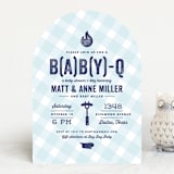 "B(A)B(Y)Q" - Baby Shower Invitations in Sky Blue by Lauren Chism - Front