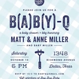 "B(A)B(Y)Q" - Baby Shower Invitations in Sky Blue by Lauren Chism - Detail
