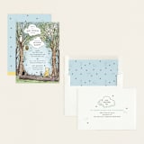 "Disney's Winnie the Pooh in the Wood" - Baby Shower Invitations in Sky by Becky Nimoy - Assembled