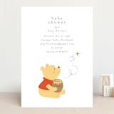 "Disney's Pooh Hunny Pot" - Baby Shower Invitations in Cotton by Angela Thompson - Front