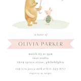 "Disney's Pooh and Piglet" - Baby Shower Invitations in Blush by Katherine Moynagh - Detail