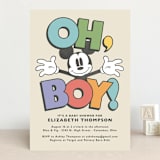 "Disney's Mickey Mouse Oh, Boy!" - Baby Shower Invitations in Natural by Heather Schertzer - Front