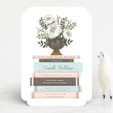 "Storybook Stack" - Baby Shower Invitations in Peony by Lehan Veenker - Front