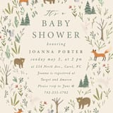 "Oval Forest" - Baby Shower Invitations in Sand by Hannah Williams - Detail