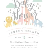 "Petite Jungle shower" - Baby Shower Invitations in Forest by Jennifer Wick - Detail