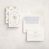 "Bitty Bouquet" - Baby Shower Invitations in Periwinkle by Paper Raven Co. - Assembled