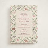 "Trellis" - Baby Shower Invitations in Mulberry by Sarah Knight - Front