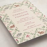 "Trellis" - Baby Shower Invitations in Mulberry by Sarah Knight - Detail