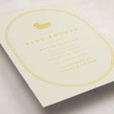 "Simple Duck" - Baby Shower Invitations in Banana by Brianne Larsen - Detail