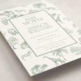 "Safari" - Baby Shower Invitations in Palm by Jenna Holcomb - Detail