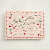 "Cherry Sweet" - Baby Shower Invitations in Cherry Pie by Erin German - Front