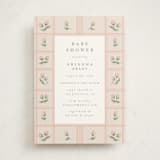 "Rose Quilt" - Baby Shower Invitations in Blush by Jennifer Holbrook - Front