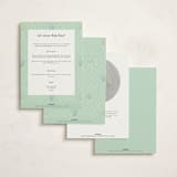 "petite corners" - Baby Shower Invitations in Seafoam by Jennifer Wick - Back of Card Options
