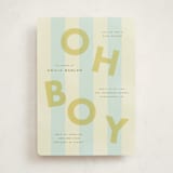 "oh boy" - Baby Shower Invitations in Baby Blue by Ellen Schlegelmilch - Front