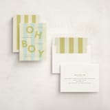 "oh boy" - Baby Shower Invitations in Baby Blue by Ellen Schlegelmilch - Assembled