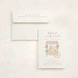 "French Style" - Baby Shower Invitations in Melon by frau brandt - With Envelope