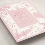 "Baby Toile" - Baby Shower Invitations in Blush by Teju Reval - Detail