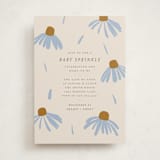 "Flower Sprinkle" - Baby Shower Invitations in Sky by Aviva Atri - Front
