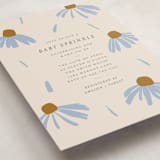 "Flower Sprinkle" - Baby Shower Invitations in Sky by Aviva Atri - Detail