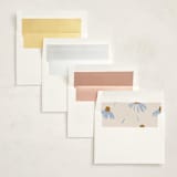 "Flower Sprinkle" - Baby Shower Invitations in Sky by Aviva Atri - Envelope Liner Options
