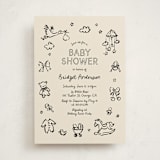 "Bundle of Joy Sketches" - Baby Shower Invitations in Onyx by Cass Loh - Front