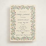 "Blossoming Love" - Baby Shower Invitations in Midnight by Sarah Rosenthal - Front