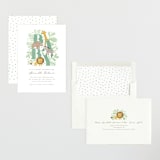 "Petite Safari" - Baby Shower Invitations in Mint by Jennifer Wick - Assembled