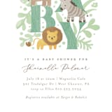 "Petite Safari" - Baby Shower Invitations in Mint by Jennifer Wick - Detail